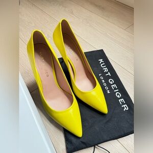 KURT GEIGER Britton London Lime Pointed Toe Pumps Stiletto Heel Womens 38 NEW
